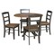 International Concepts 42 in. Dual Drop Leaf Dining Table with 4 Madrid LadderBack Chairs K45-42DP-C2-4 - alternate 2